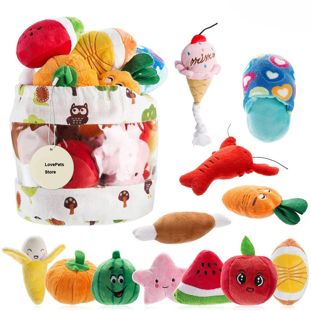 Paquete de Juguetes de Peluche con Sonido para Perros