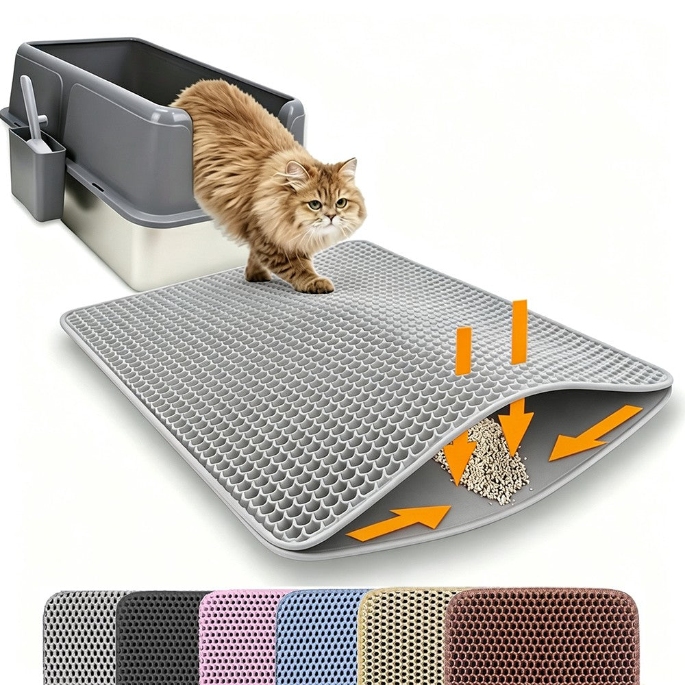 Tapete para Arena de Gatos, Doble Capa y Antideslizante