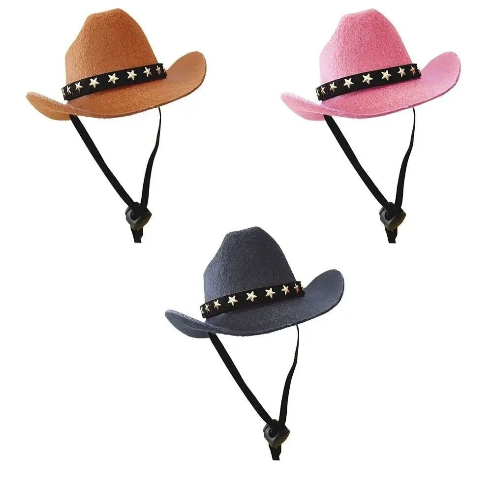 Sombrero Vaquero Ajustable para Perros Pequeños y Gatos