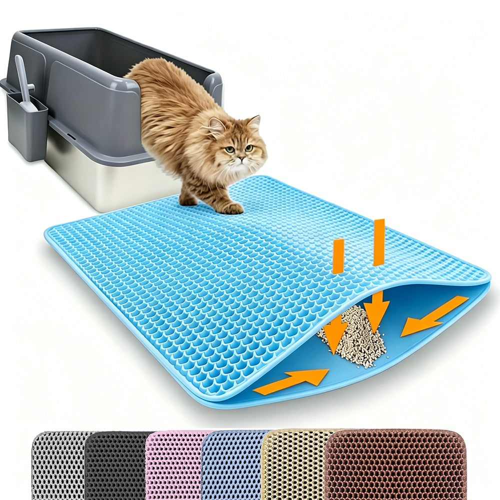 Tapete para Arena de Gatos, Doble Capa y Antideslizante