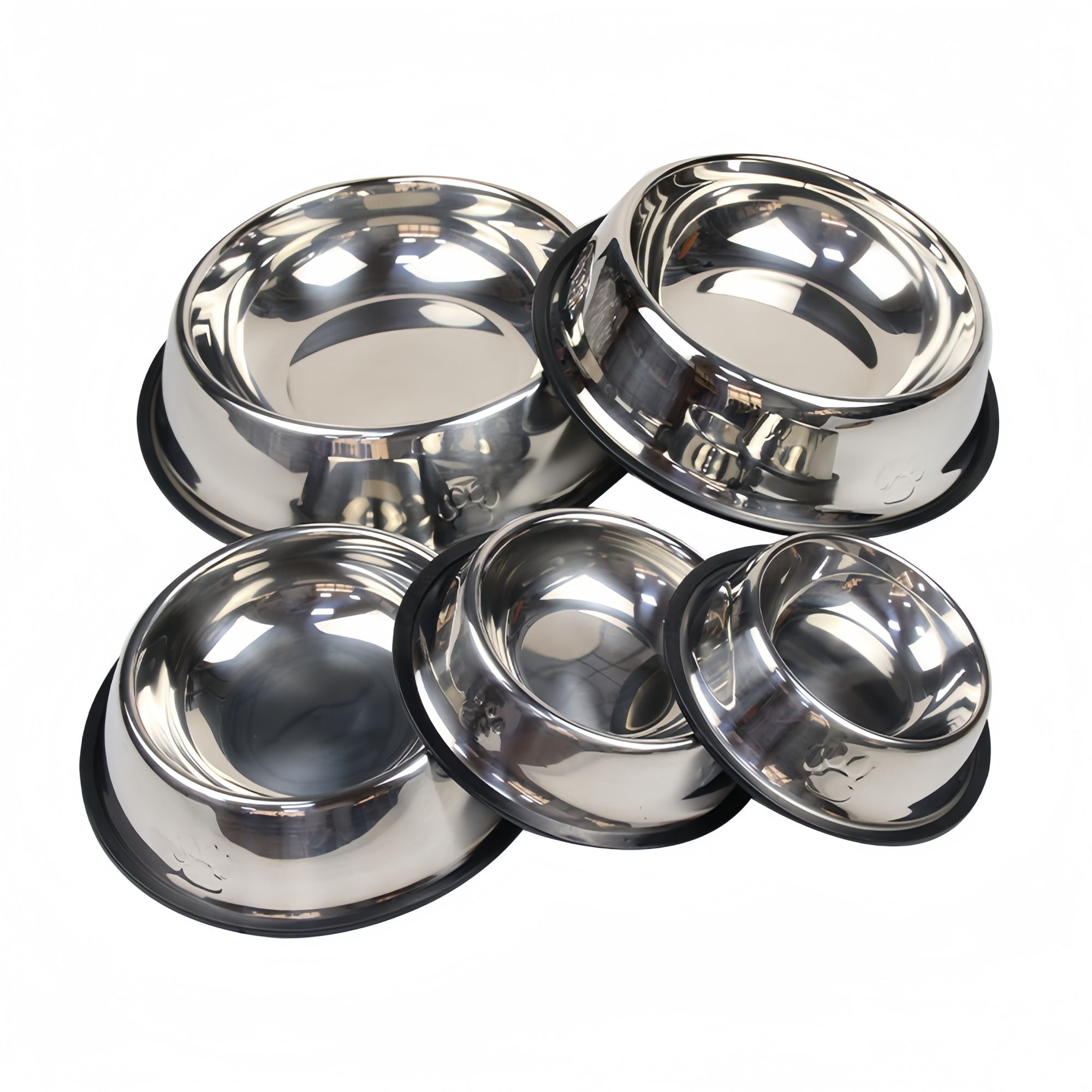 Tazón de Acero Inoxidable para Perros y Gatos