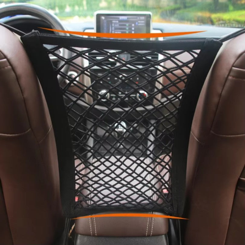 Malla de Seguridad para Mascotas en el Auto con Bolsa de Almacenamiento
