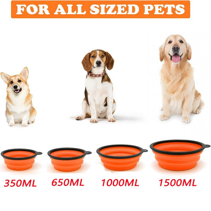 Tazón Portátil Plegable de Silicona para Perros