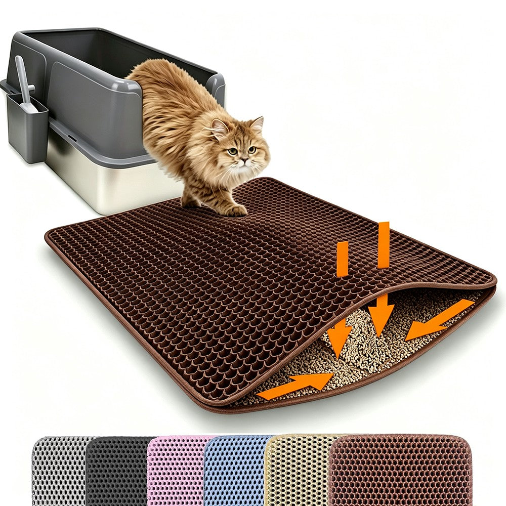 Tapete para Arena de Gatos, Doble Capa y Antideslizante