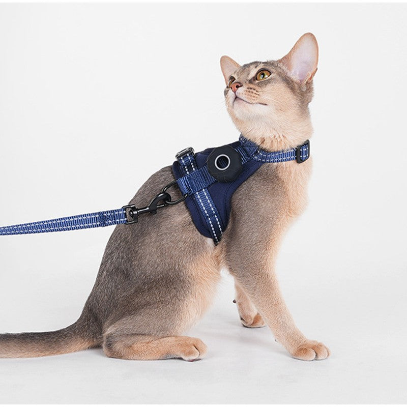 Chaleco Reflectante Compatible con AirTag para Gatos