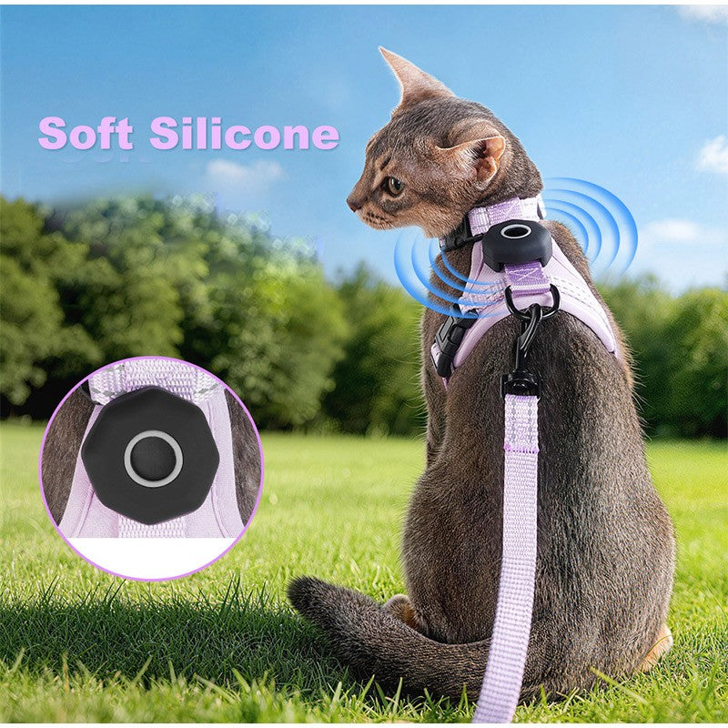 Chaleco Reflectante Compatible con AirTag para Gatos