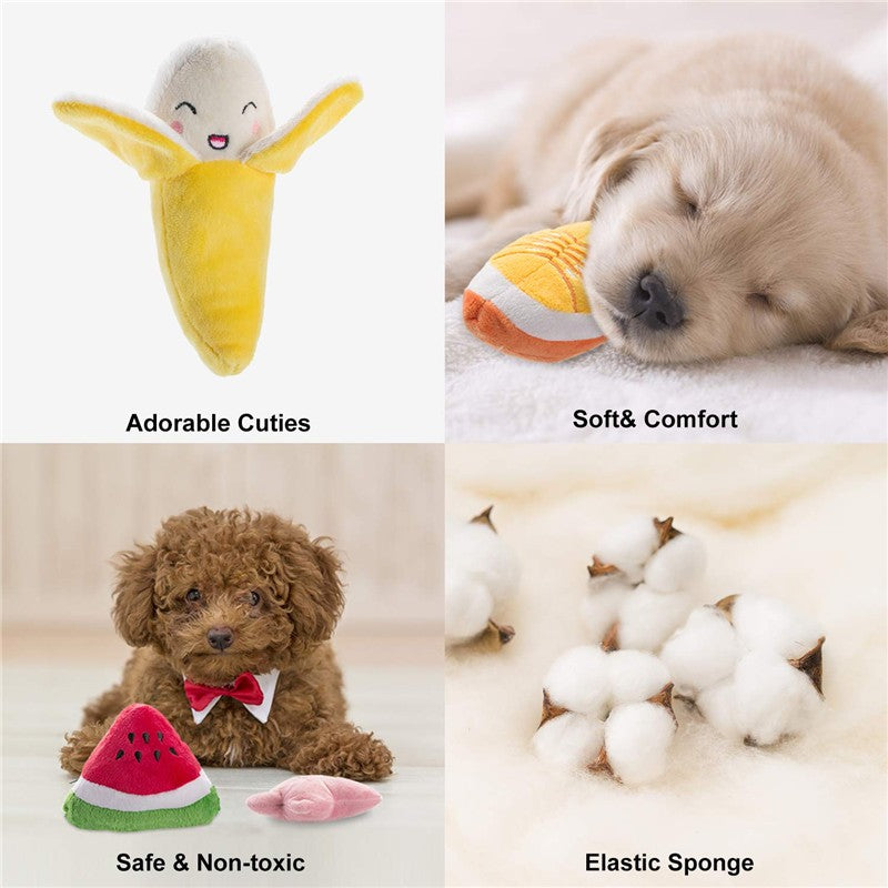 Paquete de Juguetes de Peluche con Sonido para Perros
