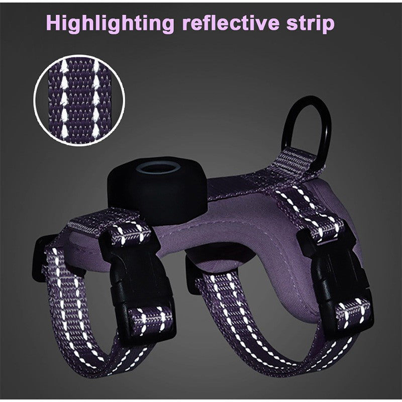 Chaleco Reflectante Compatible con AirTag para Gatos