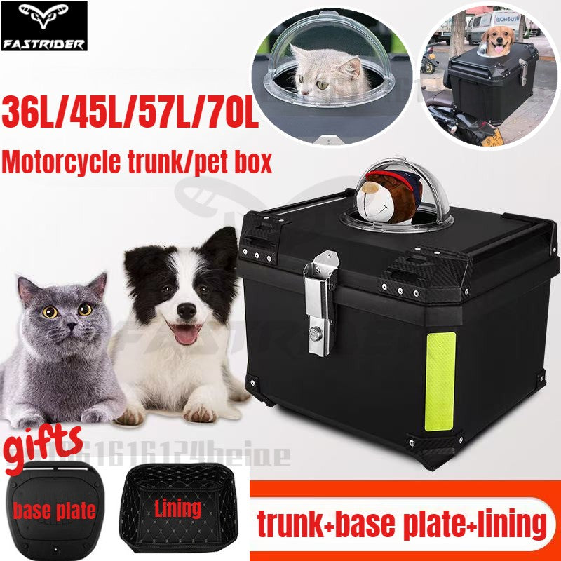 Caja para Mascotas en Motocicleta