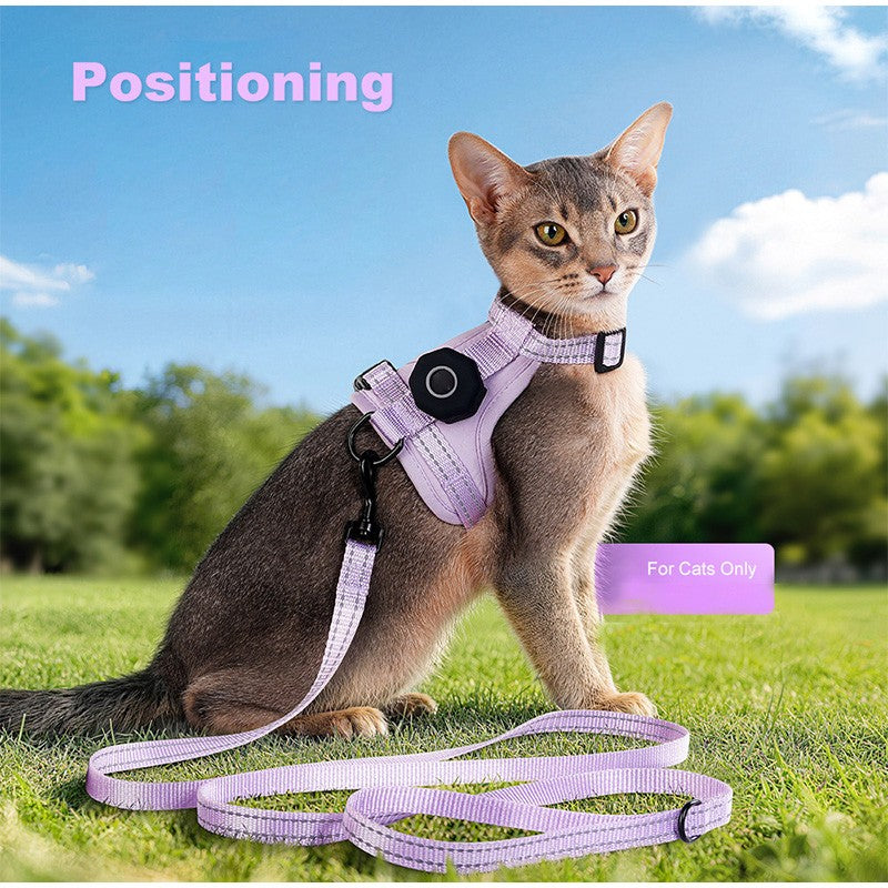 Chaleco Reflectante Compatible con AirTag para Gatos