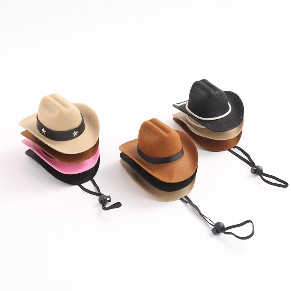 Sombrero Vaquero Ajustable para Perros Pequeños y Gatos