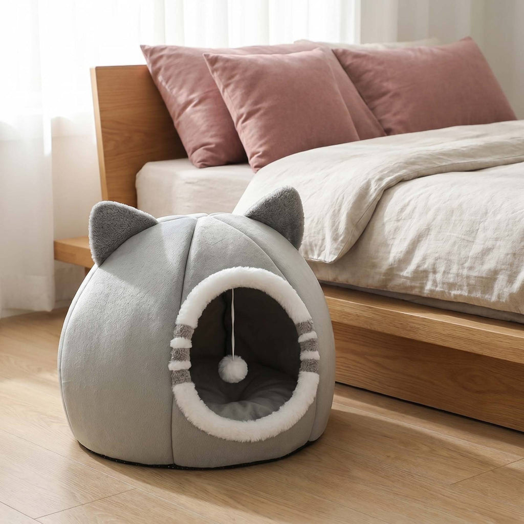 Cama Cueva para Gato con Cojín Suave