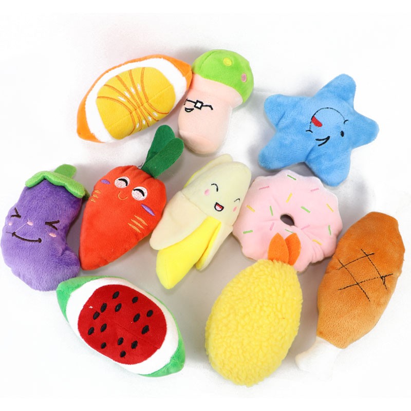 Paquete de Juguetes de Peluche con Sonido para Perros