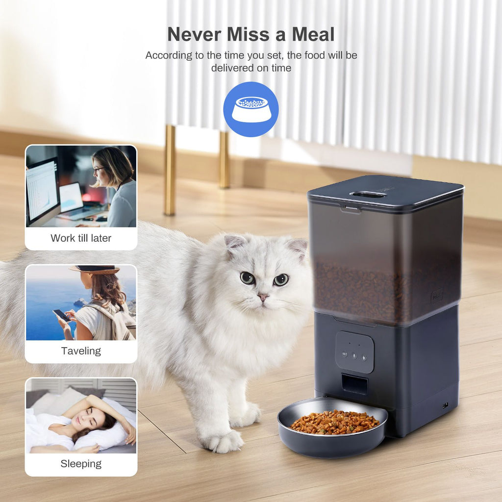 Comedero Automático para Perros y Gatos con WiFi 6Kg