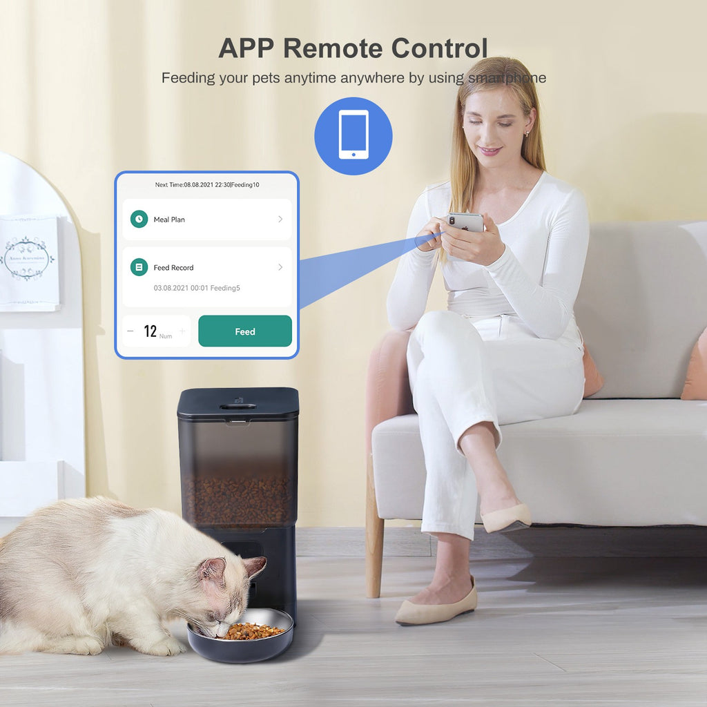 Comedero Automático para Perros y Gatos con WiFi 6Kg