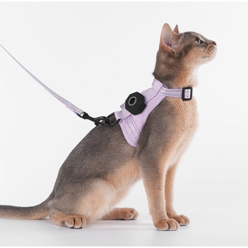 Chaleco Reflectante Compatible con AirTag para Gatos