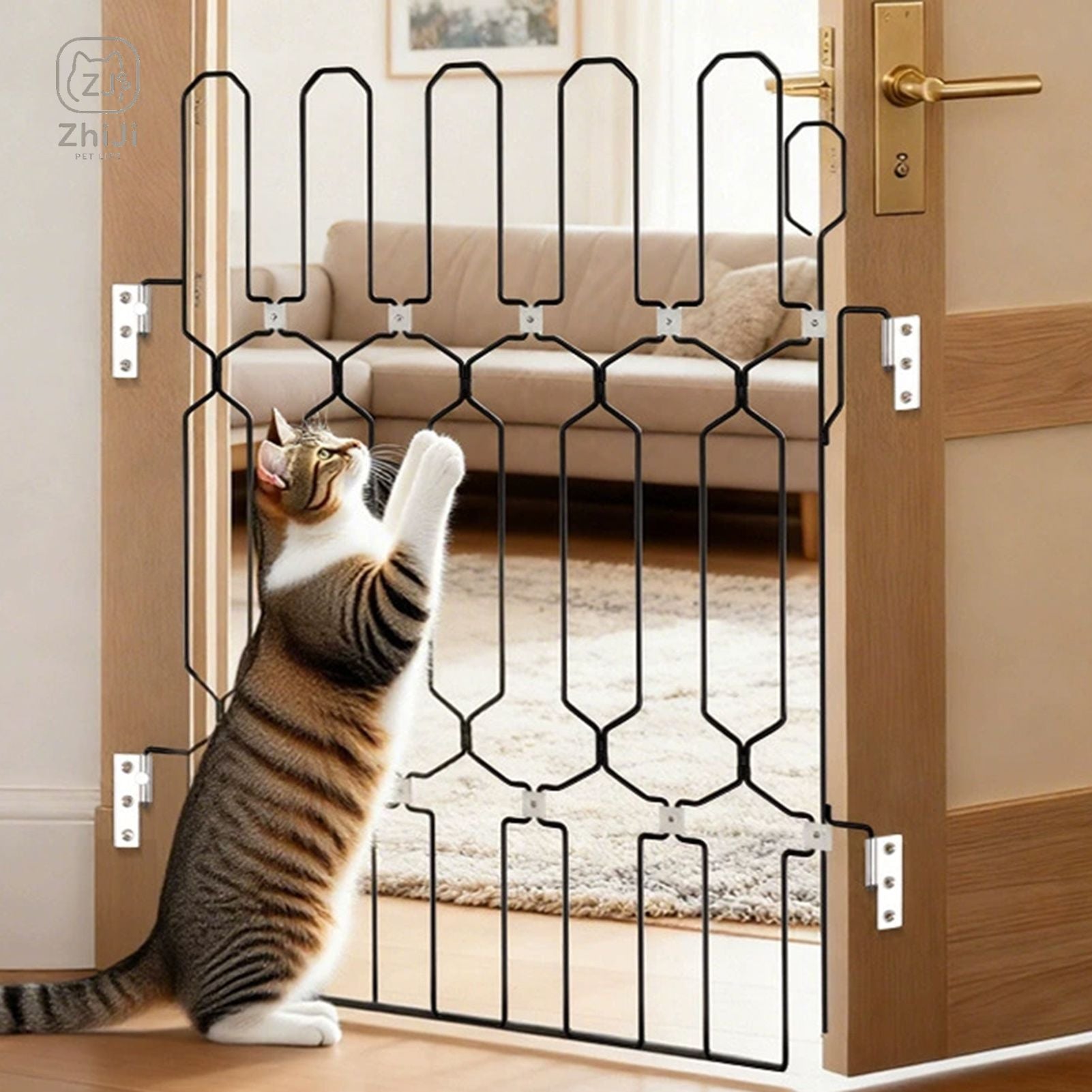 Reja Metálica de Puerta Plegable para Mascotas