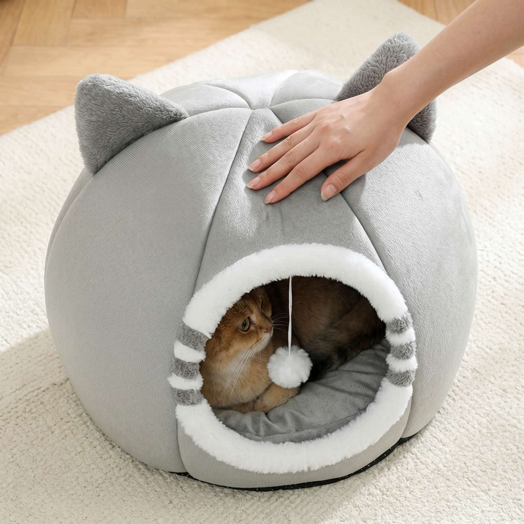 Cama Cueva para Gato con Cojín Suave