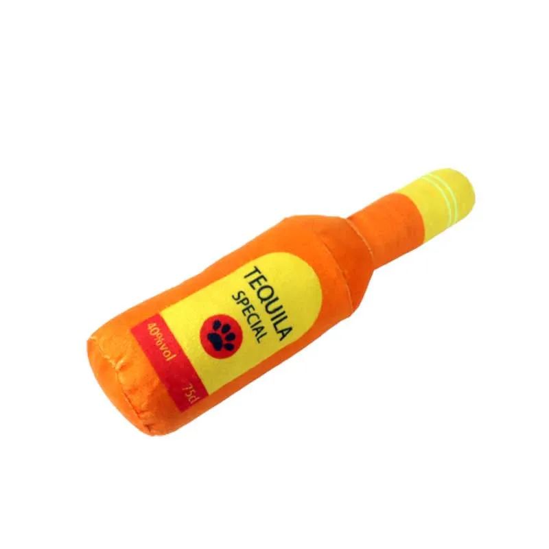 Juguetes de Peluche en Forma de Botella para Perros