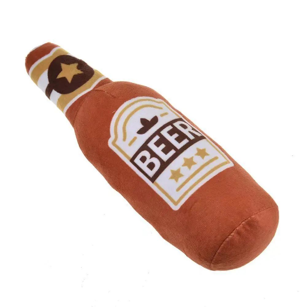 Juguetes de Peluche en Forma de Botella para Perros