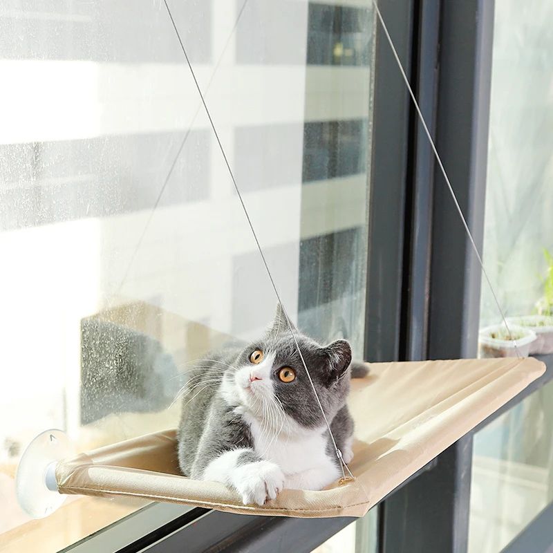 Hamaca de Ventana con Ventosas para Gatos hasta 20 kg