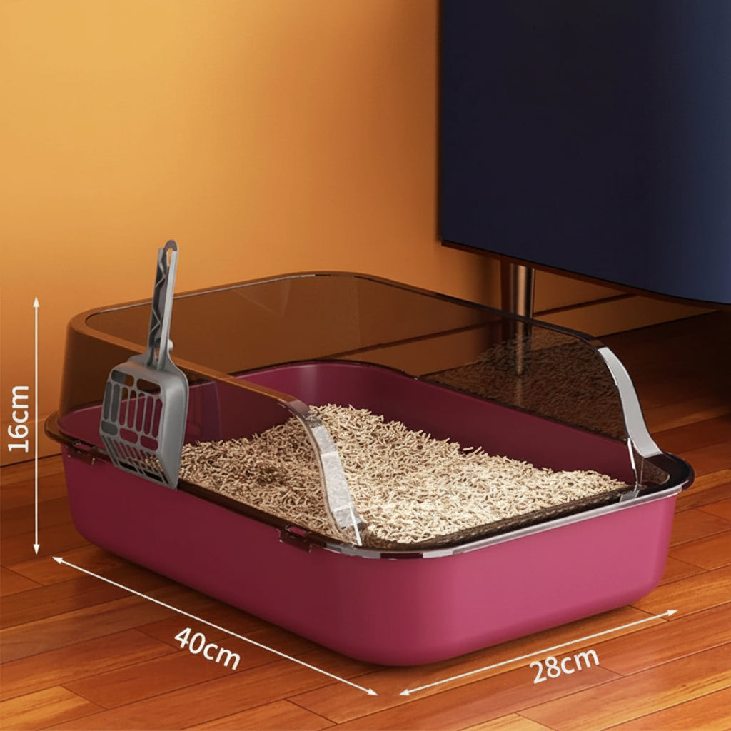 Caja de Arena para Gatos Semicerrada