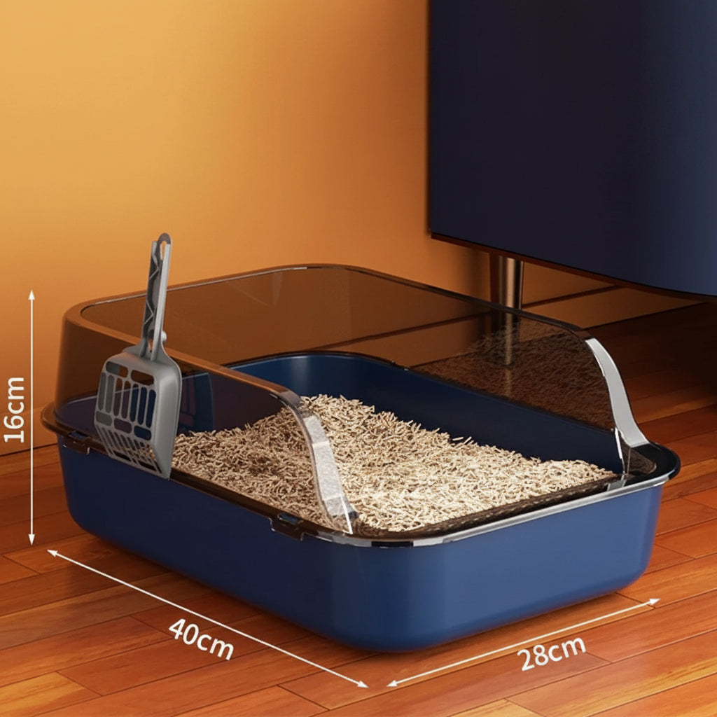 Caja de Arena para Gatos Semicerrada