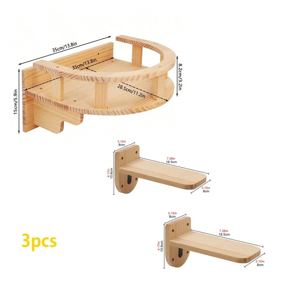 Repisas de Pared para Descanso y Juego de Gatos