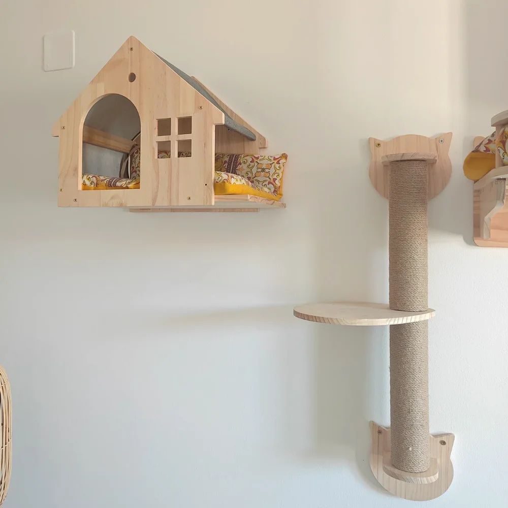 Repisas de Pared para Descanso y Juego de Gatos