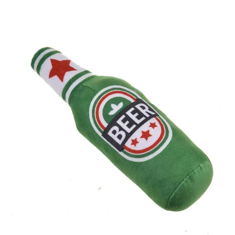 Juguetes de Peluche en Forma de Botella para Perros