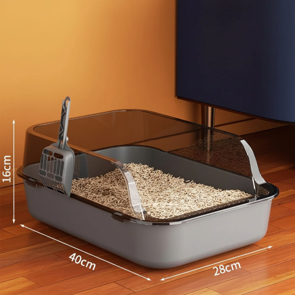 Caja de Arena para Gatos Semicerrada