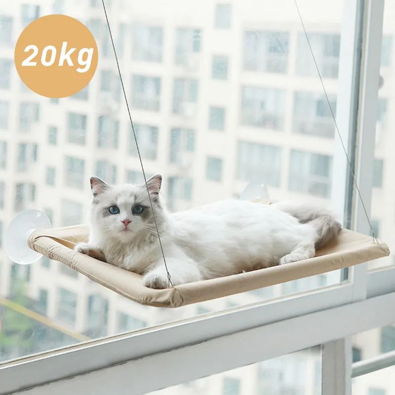 Hamaca de Ventana con Ventosas para Gatos hasta 20 kg