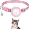 Collar Reflectante Compatible con AirTag para Gatos