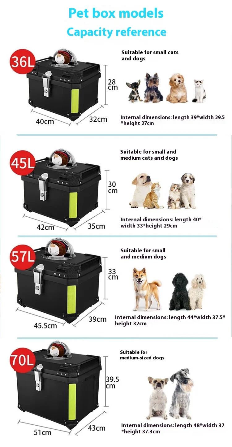 Caja para Mascotas en Motocicleta