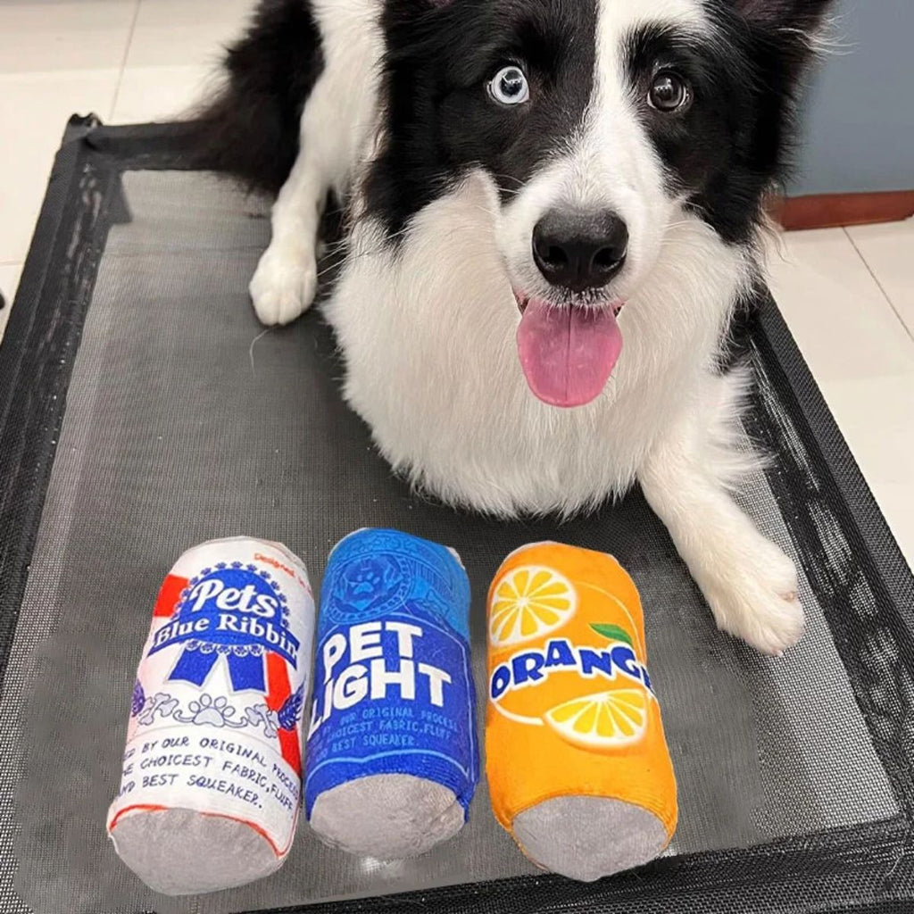 Juguete de Peluche en Forma de Lata para Perro con Sonido