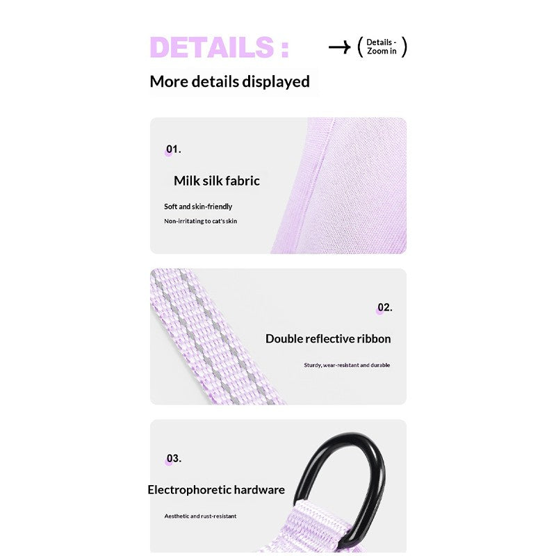 Chaleco Reflectante Compatible con AirTag para Gatos