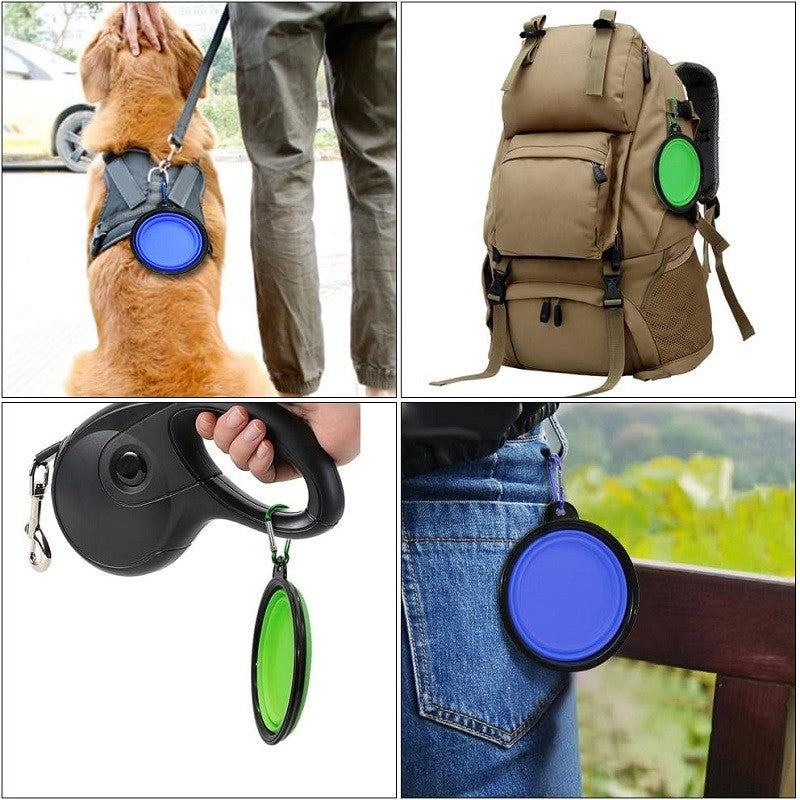 Tazón Portátil Plegable de Silicona para Perros