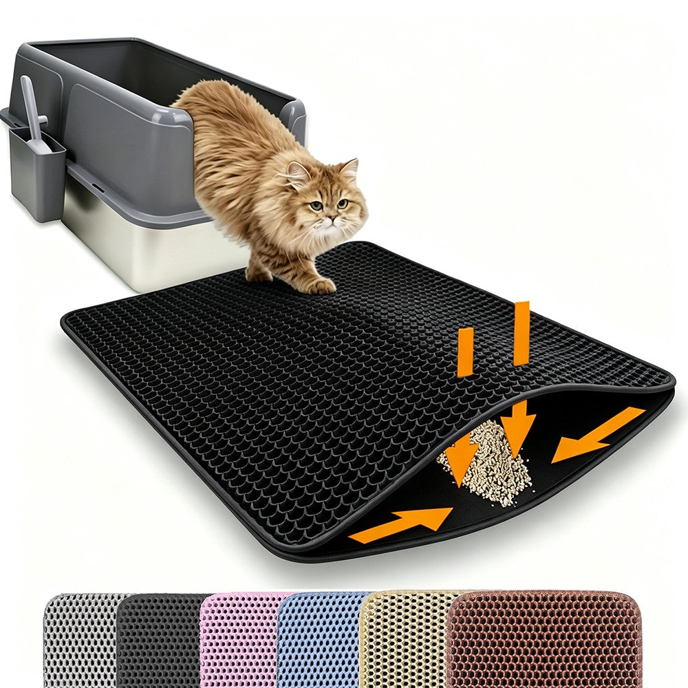 Tapete para Arena de Gatos, Doble Capa y Antideslizante