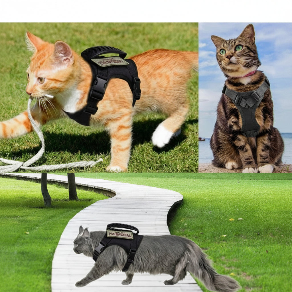 Chaleco Ajustable con Correa para Perros y Gatos