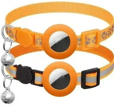 Collar Reflectante Compatible con AirTag para Gatos