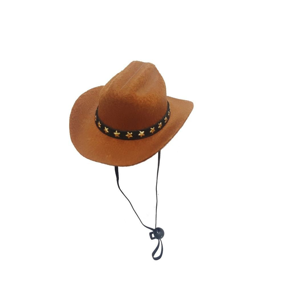 Sombrero Vaquero Ajustable para Perros Pequeños y Gatos