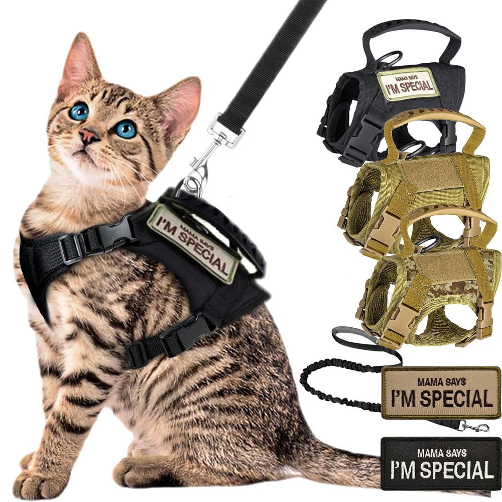 Chaleco Ajustable con Correa para Perros y Gatos