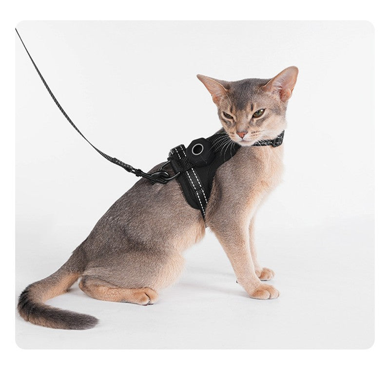 Chaleco Reflectante Compatible con AirTag para Gatos