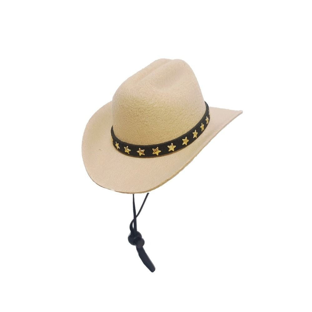 Sombrero Vaquero Ajustable para Perros Pequeños y Gatos