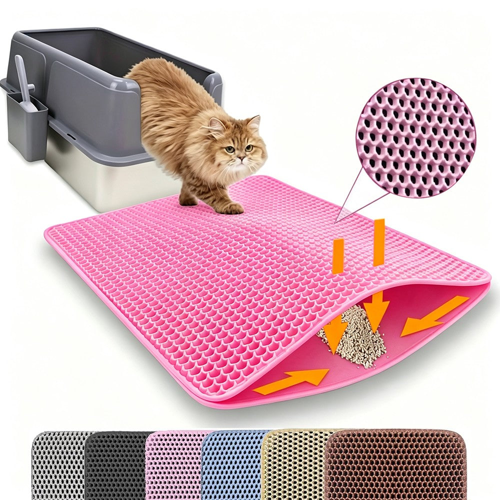 Tapete para Arena de Gatos, Doble Capa y Antideslizante