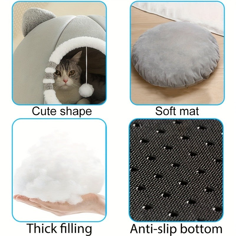 Cama Cueva para Gato con Cojín Suave