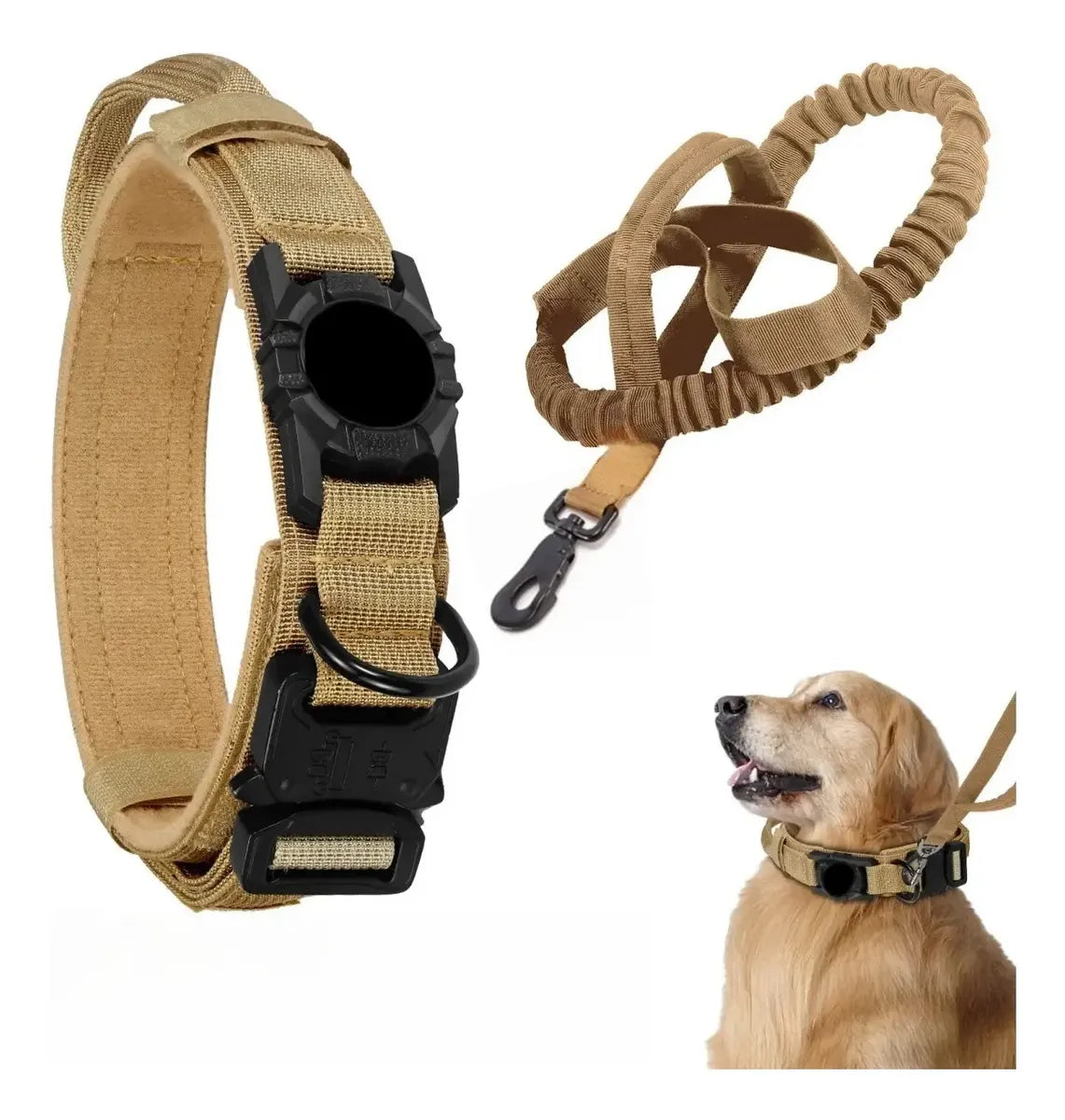 Collar Táctico Compatible con AirTag para Perros