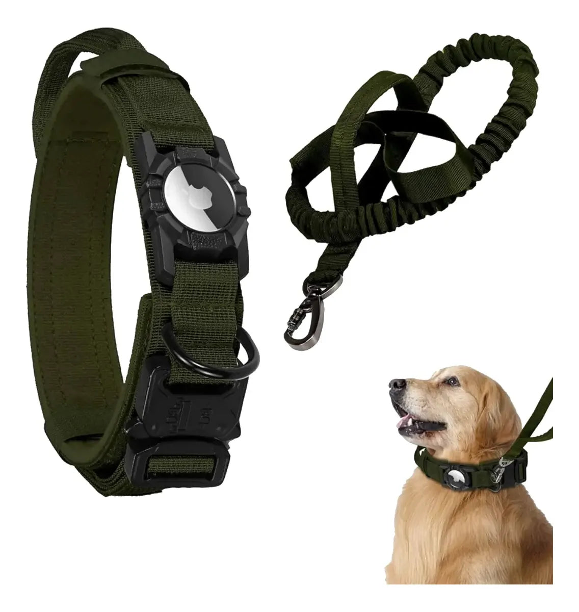 Collar Táctico Compatible con AirTag para Perros