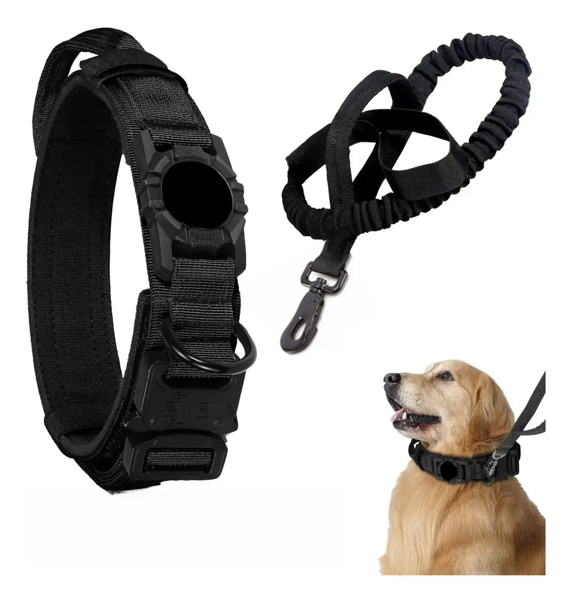 Collar Táctico Compatible con AirTag para Perros